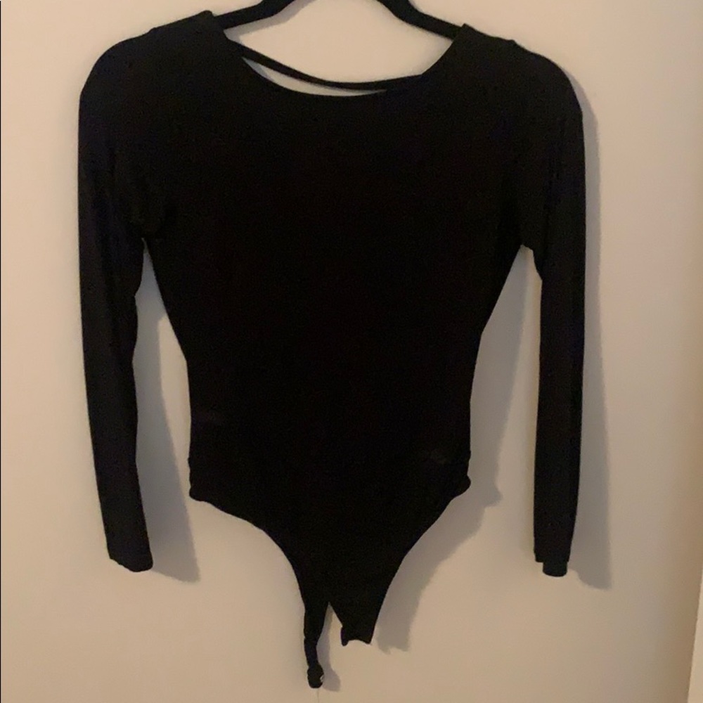 Long sleeve black bodysuit